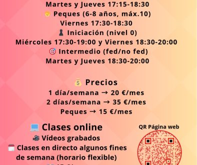¡Apúntate a las clases de la temporada 2025/2026!