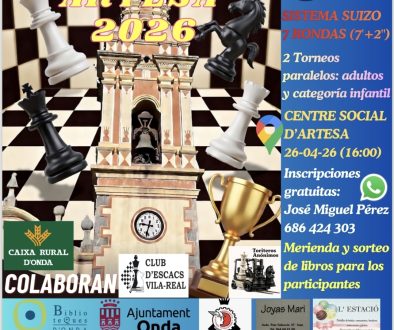 I Open de ajedrez Artesa