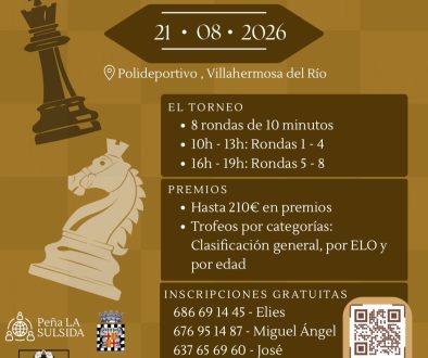 Crónica I Torneo internacional de ajedrez Fiestas de San Bartolomé (Villahermosa del Río)